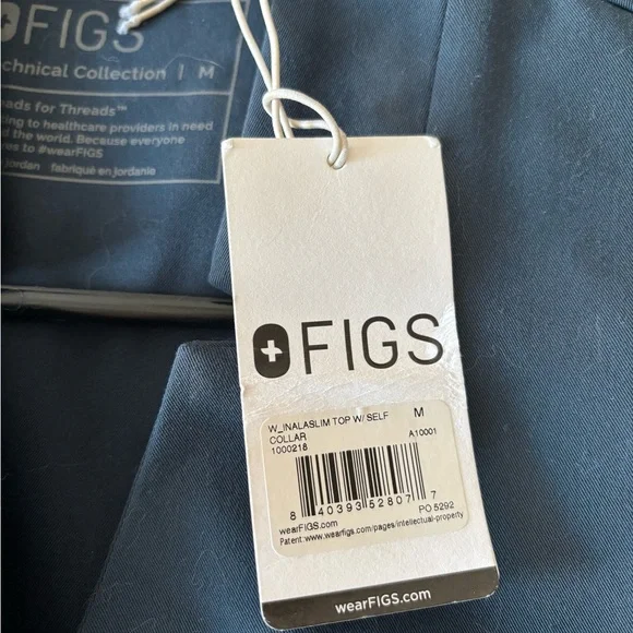 FIGS Dark Harbor Inala Scrub Top - Picture 3 of 4